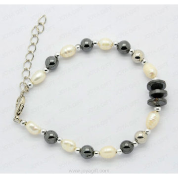 hematite natural pearl bracelet