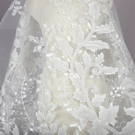 embroidery sequin lace hot sell wedding dress