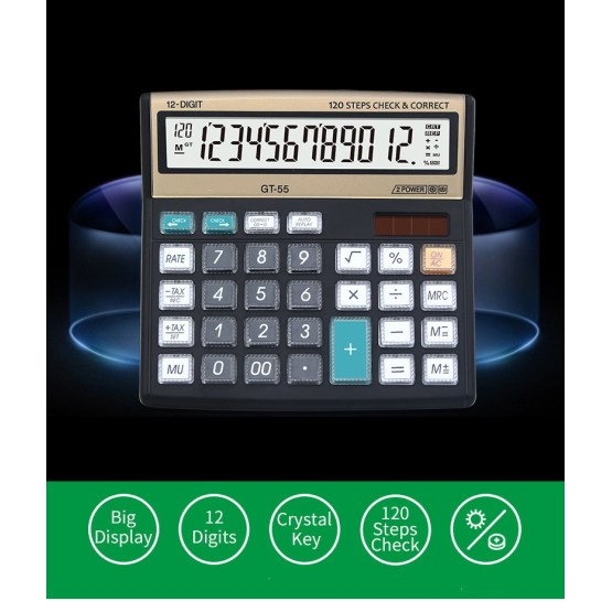 120 Steps Desktop Calculators with Two-way Power