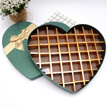 Heart shape 55 packs chocolate paper box