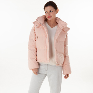 Pink new fashion hooded down jacket