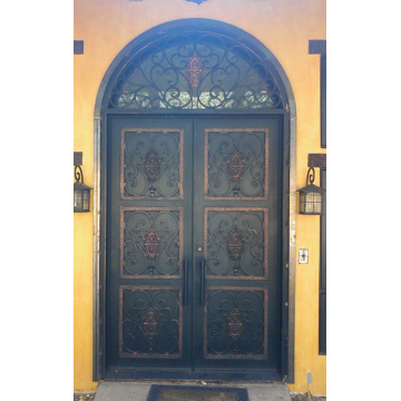 European Style Double Glazed Exterior Wrought Iron Doors