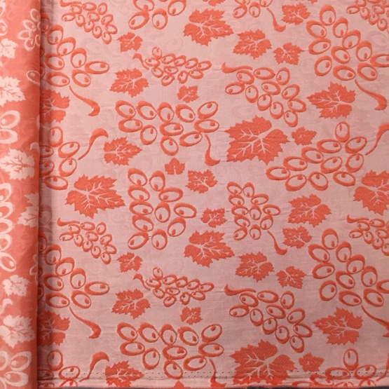 Orange Silk Print Upholstery Jacquard Fabric