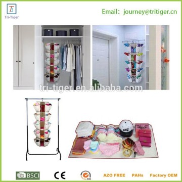40 pockets 360 degree spinning hanging shoe and accessories organizer