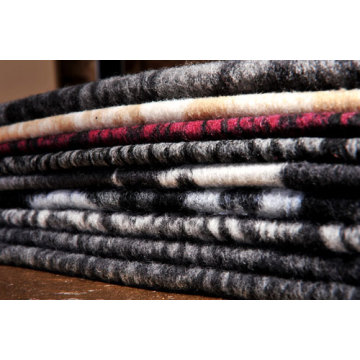 Jacquard Knitted Woolen Fabric Faux Fur
