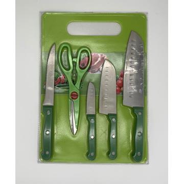 6pcs kitchen knife board set