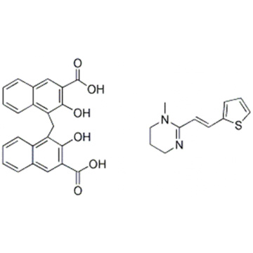 2-Naphthalenecarboxylic acid, 4,4'-methylenebis[3-hydroxy-, compd. with 1,4,5,6-tetrahydro-1-methyl-2-[(1E)-2-(2-thienyl)ethenyl]pyrimidine (1:1) CAS 22204-24-6