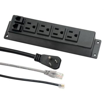 US 4-Outlets Power Unit With Internet&Phone Ports