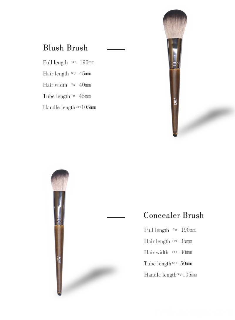 14Pcs Premium Solid Wood Makeup Brush Set