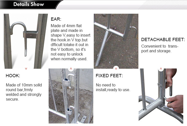 Heavy duty crowd control steel barricades