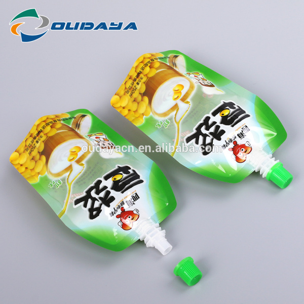 250ml Soybean Milk Packaging Pouch Bag with spout