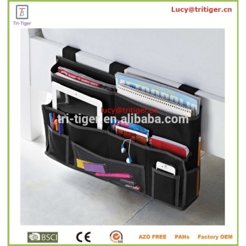 8 pockets smart polyester bedside storage caddy organizer