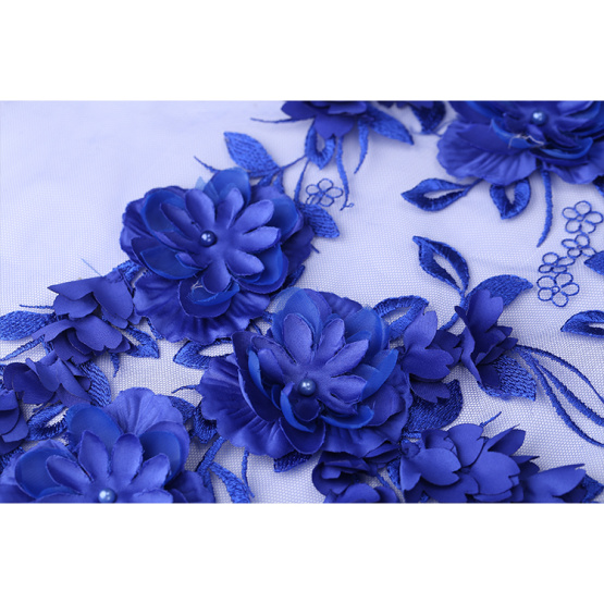 3d embroidery applique lace fabric