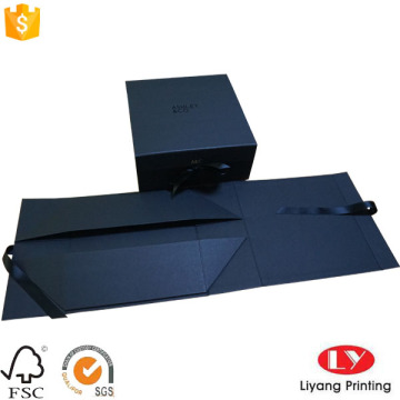 Folding Black Gift Box with UV Logo