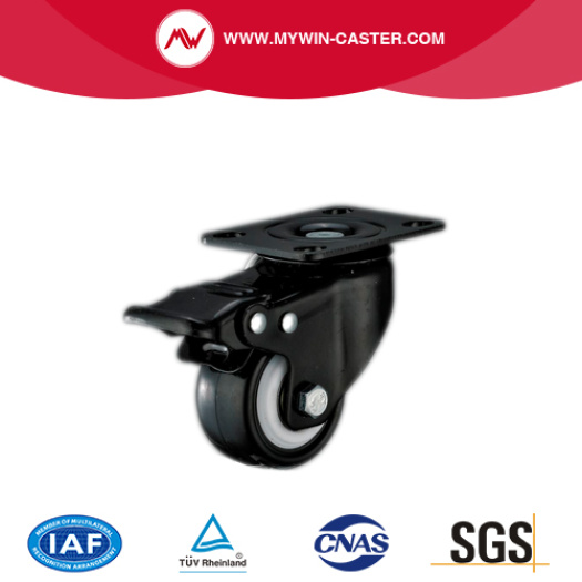 Braked Plate Swivel TPR Industrial Caster