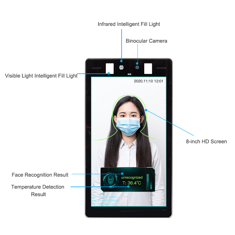 AI Face Recognition Thermometer 