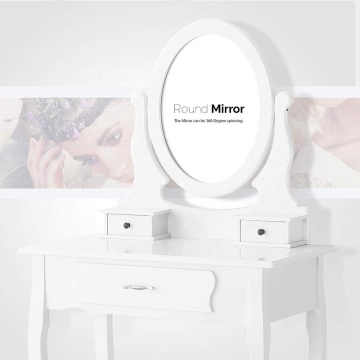 Portable 3 Drawers Vanity Set makeup table with mirror