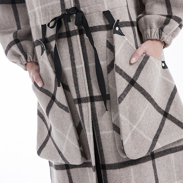 Cashmere overcoat fashion checks