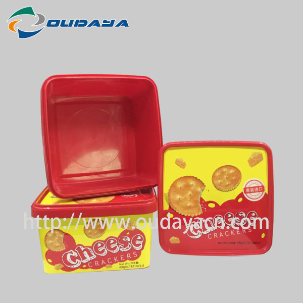 Food Grade Plastic Container Biscuit with Lid