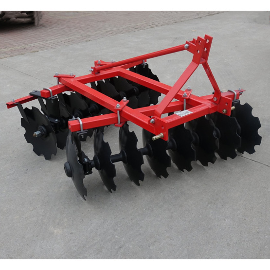 Tractor trailed disc rotary harrow with parts