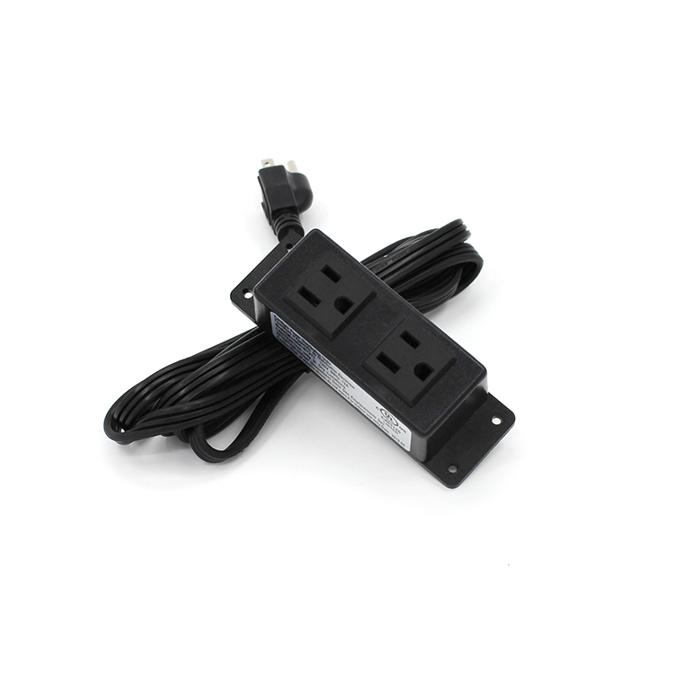 2 sockets Surface mounted power strip