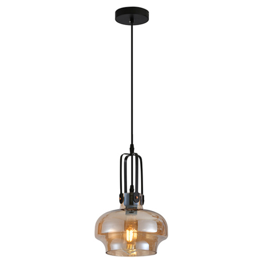 Glass pendant light with Amber color
