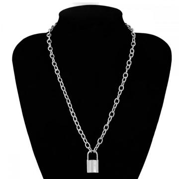 Y Necklace Lock Pendant Simple Cute Necklaces Long Multilayer Chain Fashion Jewelry Women Girls Gift for Her
