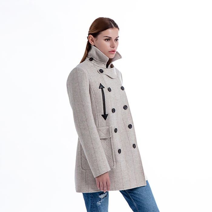 Pure Double-breasted Cashmere Overcoat