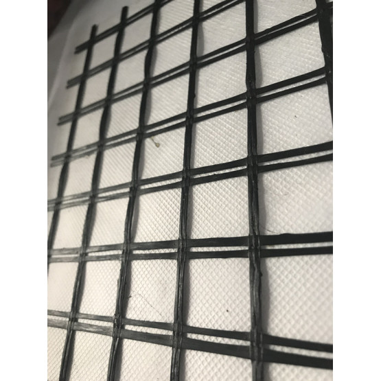 Fiberglass Geogrid Composite With Geotextile By Glue