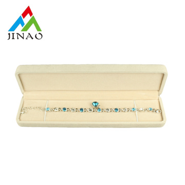 Beige Color Velvet Jewelry Box for bracelet