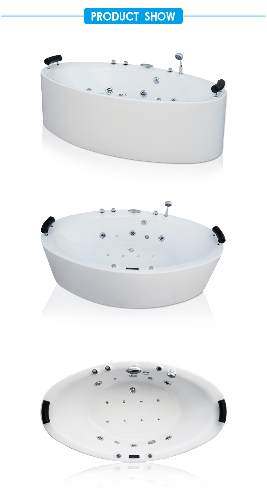 Lover Two Bathers Freestanding Whirlpool Bath Tub