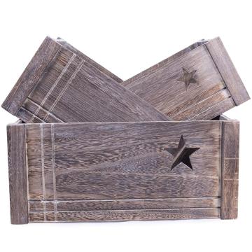 Star-Shaped Cut Out Wooden Crate
 Star-Shaped Cut Out Wooden Crate