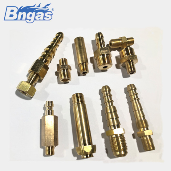 Natural gas hose brass connector intake nozzle connector