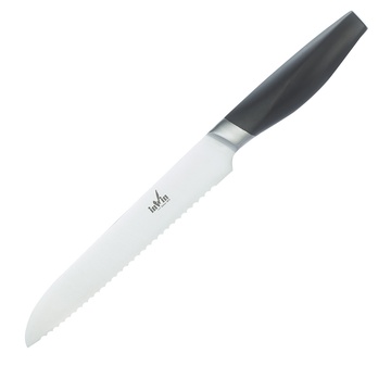 Bolster black handle Bread Knife
