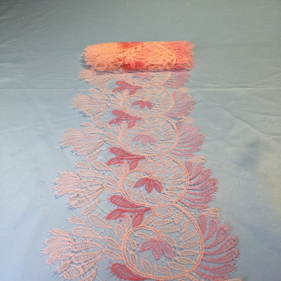 Pink Sewing Embroidery Wide Lace trim