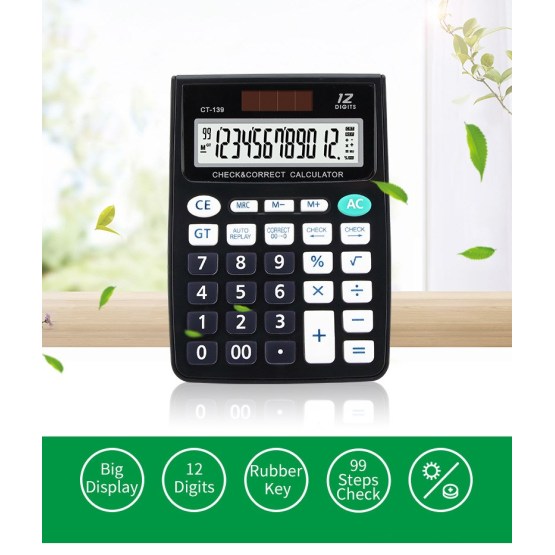 12 digits double display handeld calculator