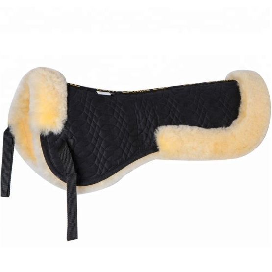 Horse harness sheepskin dressage jumping saddle pad