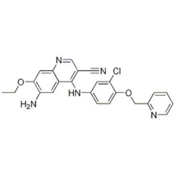 3-Quinolinecarbonitrile, 6-amino-4-[[3-chloro-4-(2-pyridinylmethoxy)phenyl]amino]-7-ethoxy- CAS 848139-78-6