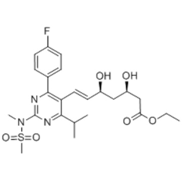 6-Heptenoic acid,7-[4-(4-fluorophenyl)-6-(1-methylethyl)-2-[methyl(methylsulfonyl)amino]-5-pyrimidinyl]-3,5-dihydroxy-,ethyl ester,( 57187661,3R,5S,6E)- CAS 851443-04-4