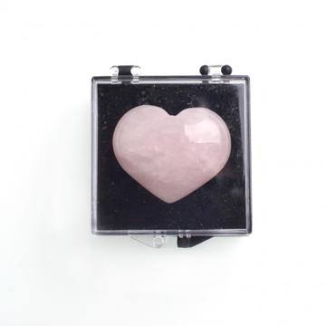 Rose Quartz Gemstone Puffy Heart 32MM Polished