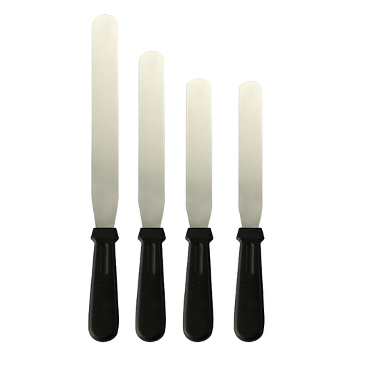 4pcs Stainless steel straight spatula set