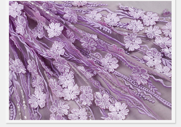 3D Embroidery Lace Fabrics