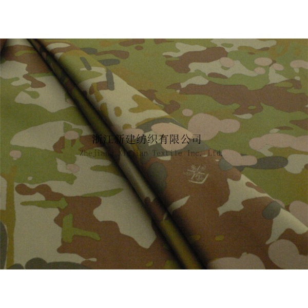 Elastic Polyester Army Woodland Camouflage Fabric