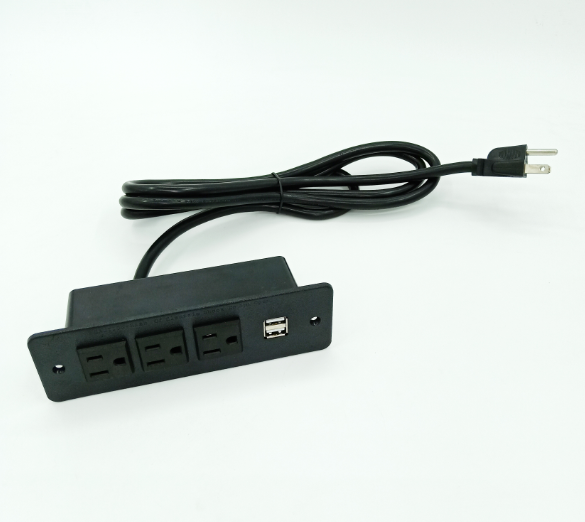 3 Sockets and USB Ports Power Strip