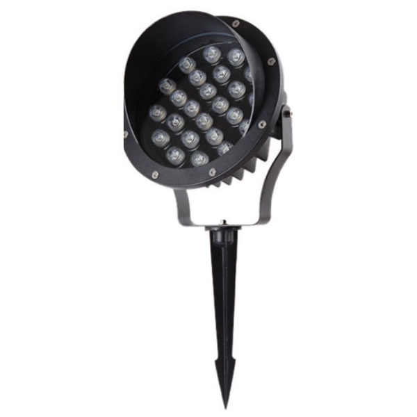 Dimmable Aluminum Black CREE LED Spike Light 24WofDimmable Aluminum Black CREE LED Spike Light 3000K 24W