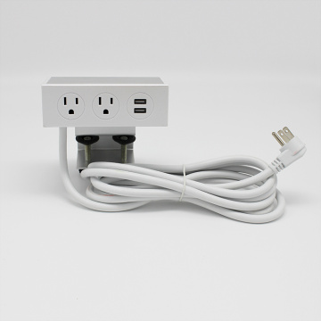 2 Sockets Surface Power Outlet with USB Ports