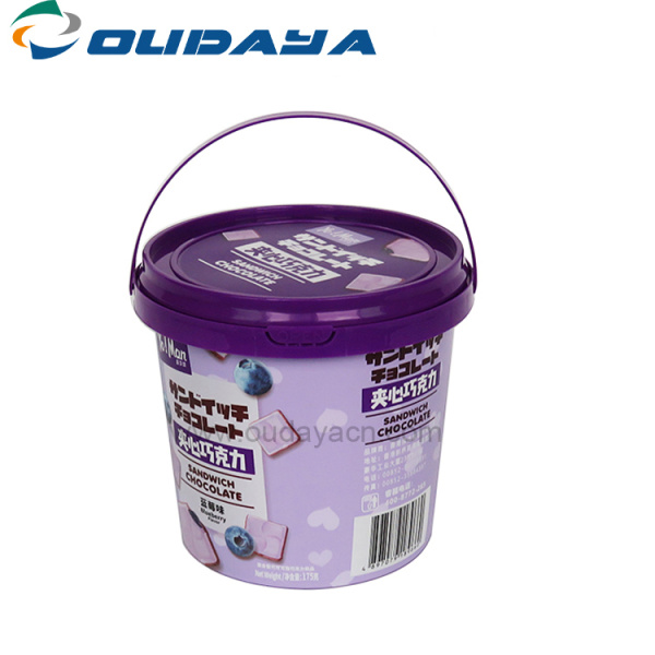 1200mL tamper proof plastic bucket with cover handle