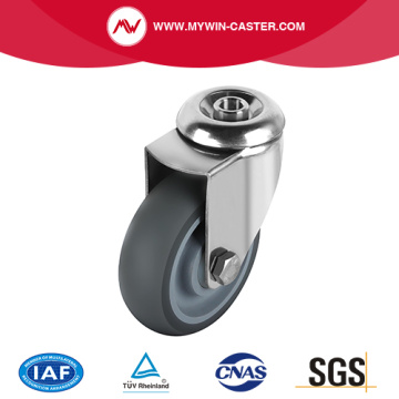 Swivel TPR Caster With Hollow Kingpin