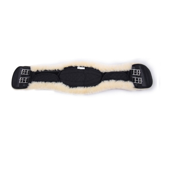 Anatomic short girth with detachable lambskin cover