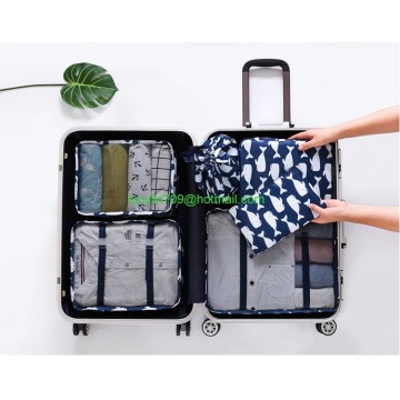 Packing Cube- Durable 6 Piece Compression Travel Luggage Organizer-Clothes Storage Bag-Travel Pouch Laundry Bag